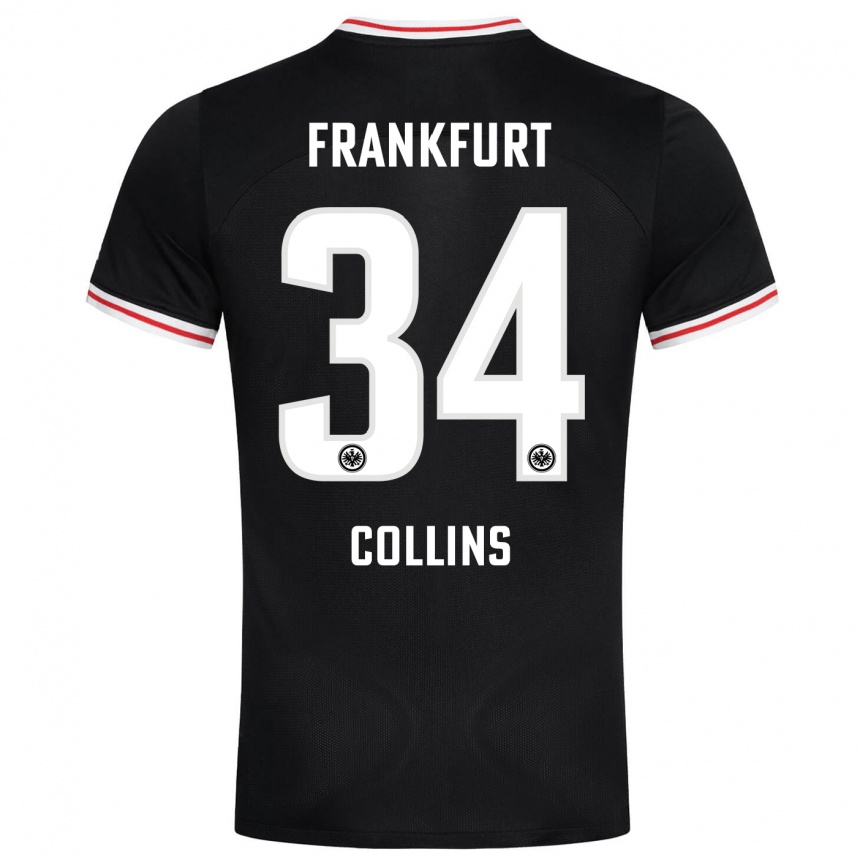 Niño Fútbol Camiseta Nnamdi Collins #34 Negro 2ª Equipación 2023/24 Perú