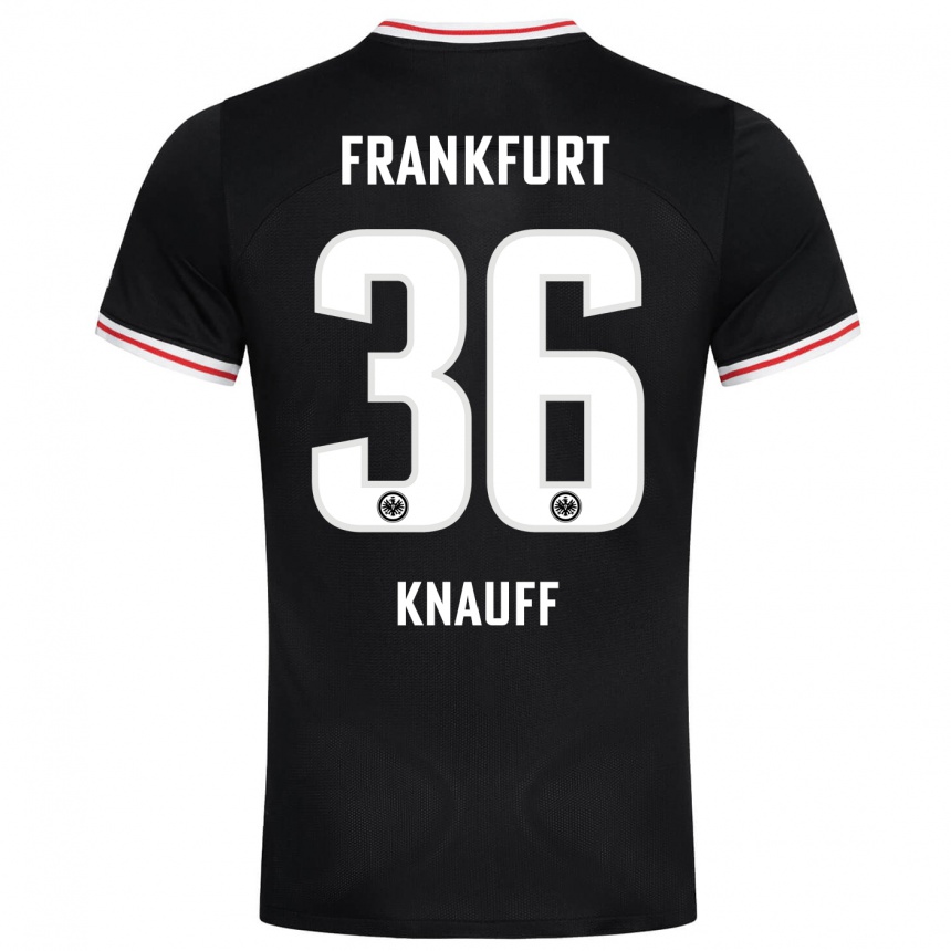 Niño Fútbol Camiseta Ansgar Knauff #36 Negro 2ª Equipación 2023/24 Perú