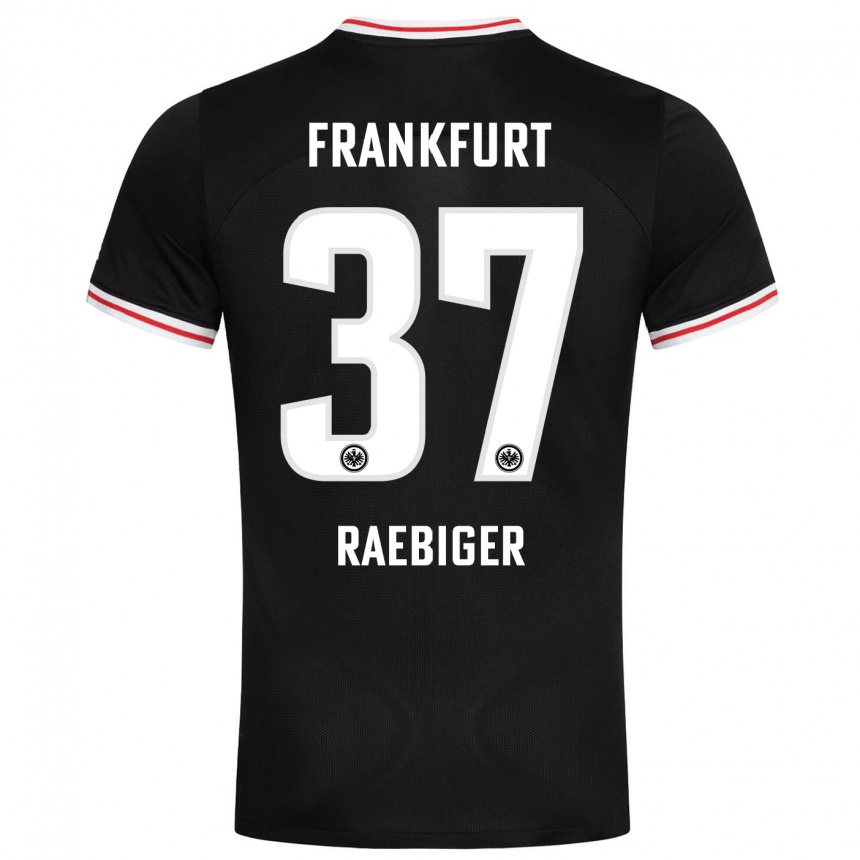 Niño Fútbol Camiseta Sidney Raebiger #37 Negro 2ª Equipación 2023/24 Perú