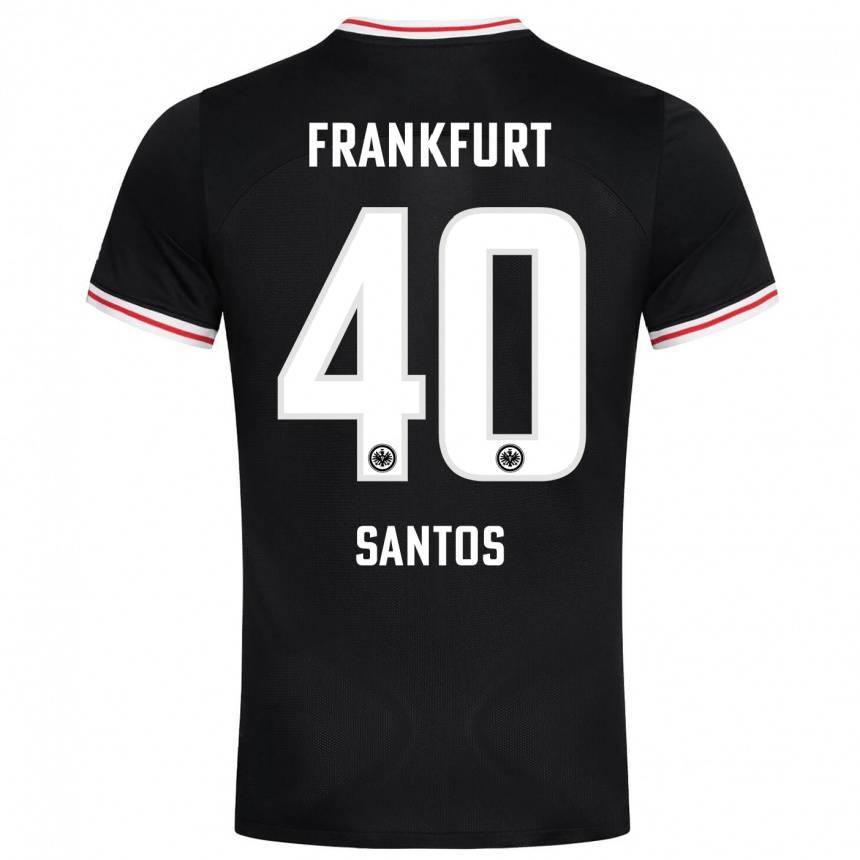 Niño Fútbol Camiseta Kauã Santos #40 Negro 2ª Equipación 2023/24 Perú