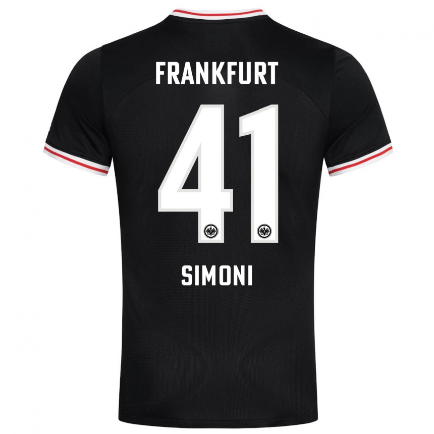 Niño Fútbol Camiseta Simon Simoni #41 Negro 2ª Equipación 2023/24 Perú