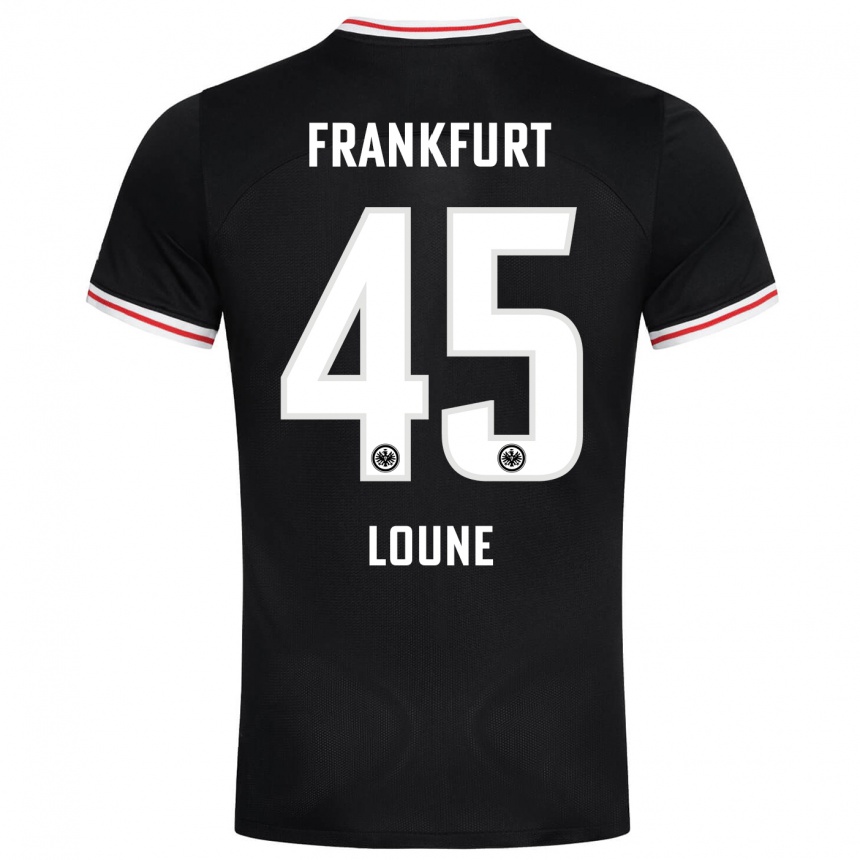 Niño Fútbol Camiseta Mehdi Loune #45 Negro 2ª Equipación 2023/24 Perú