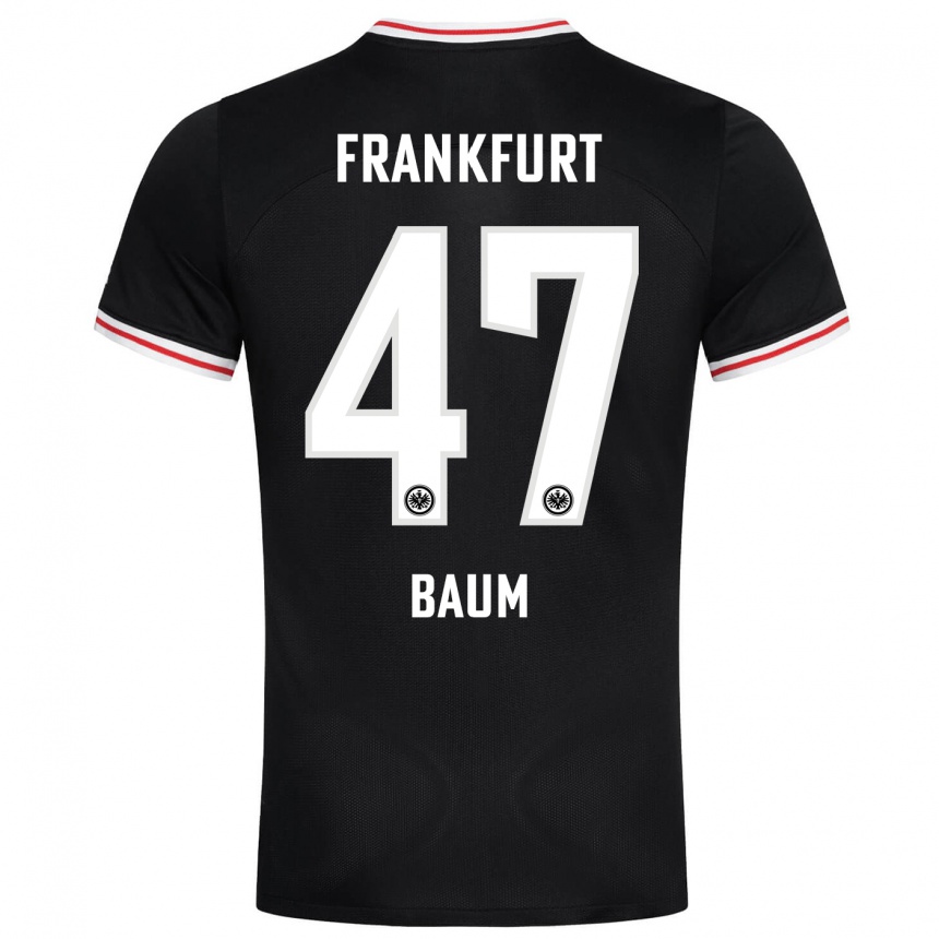 Niño Fútbol Camiseta Elias Baum #47 Negro 2ª Equipación 2023/24 Perú