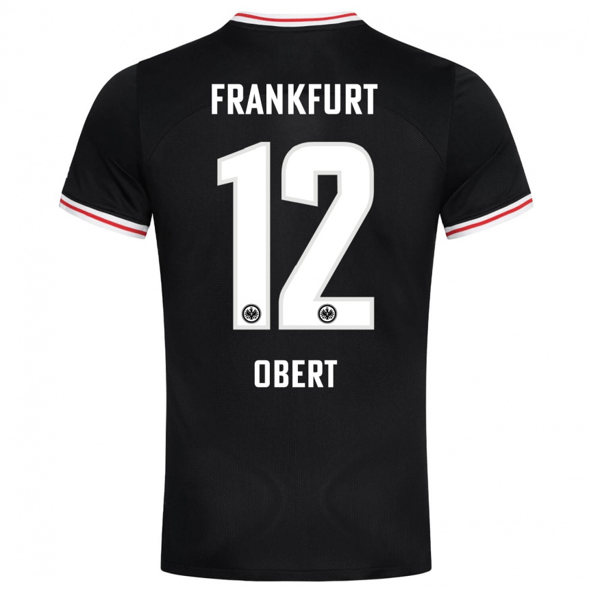 Niño Fútbol Camiseta Yuriy Obert #12 Negro 2ª Equipación 2023/24 Perú