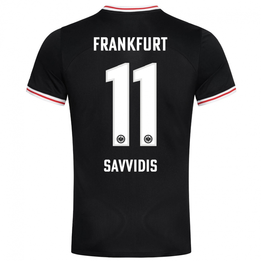 Niño Fútbol Camiseta Rafail Savvidis #11 Negro 2ª Equipación 2023/24 Perú