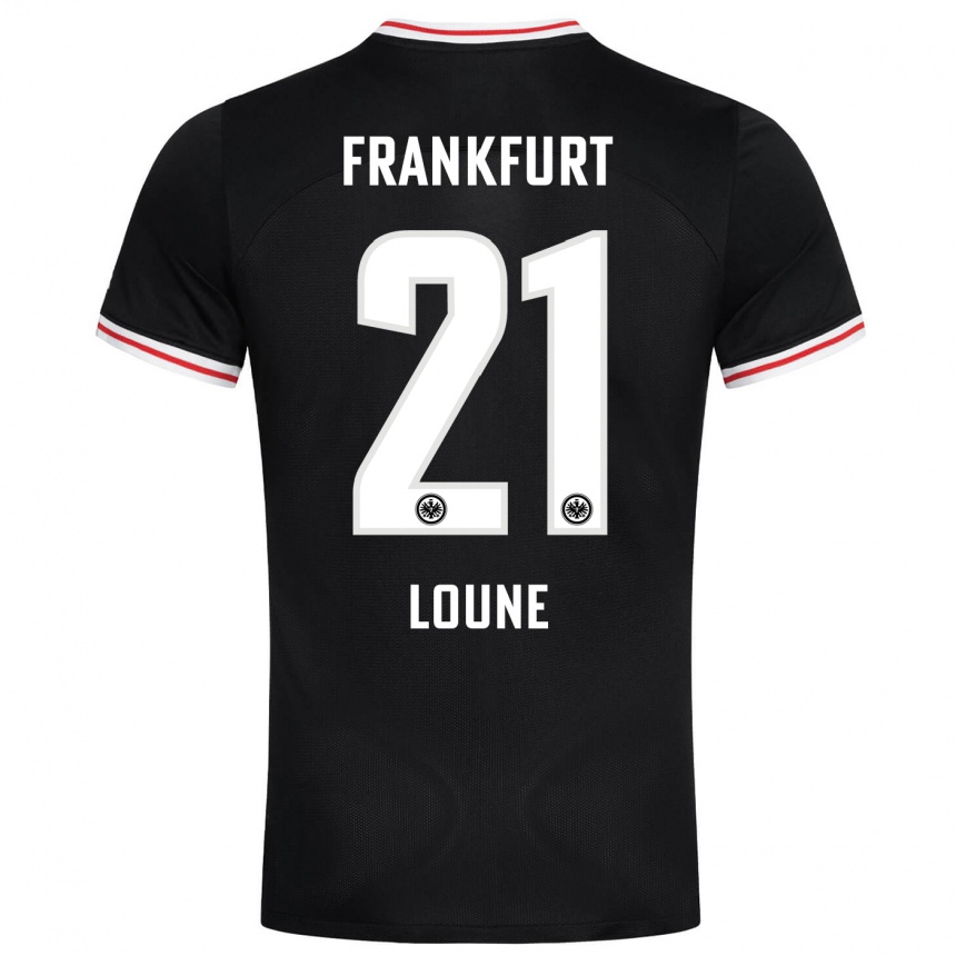 Niño Fútbol Camiseta Adam Loune #21 Negro 2ª Equipación 2023/24 Perú