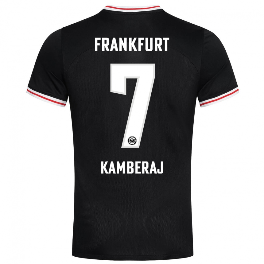 Niño Fútbol Camiseta Donart Kamberaj #7 Negro 2ª Equipación 2023/24 Perú