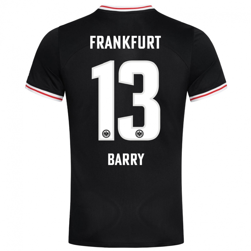 Niño Fútbol Camiseta Jasha Barry #13 Negro 2ª Equipación 2023/24 Perú