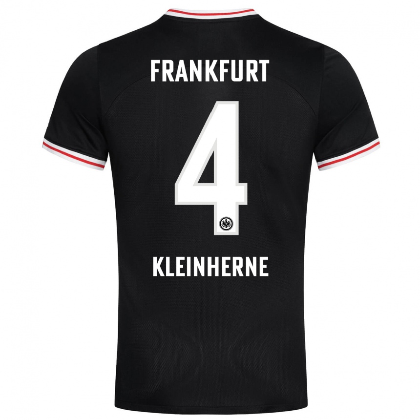 Niño Fútbol Camiseta Sophia Kleinherne #4 Negro 2ª Equipación 2023/24 Perú