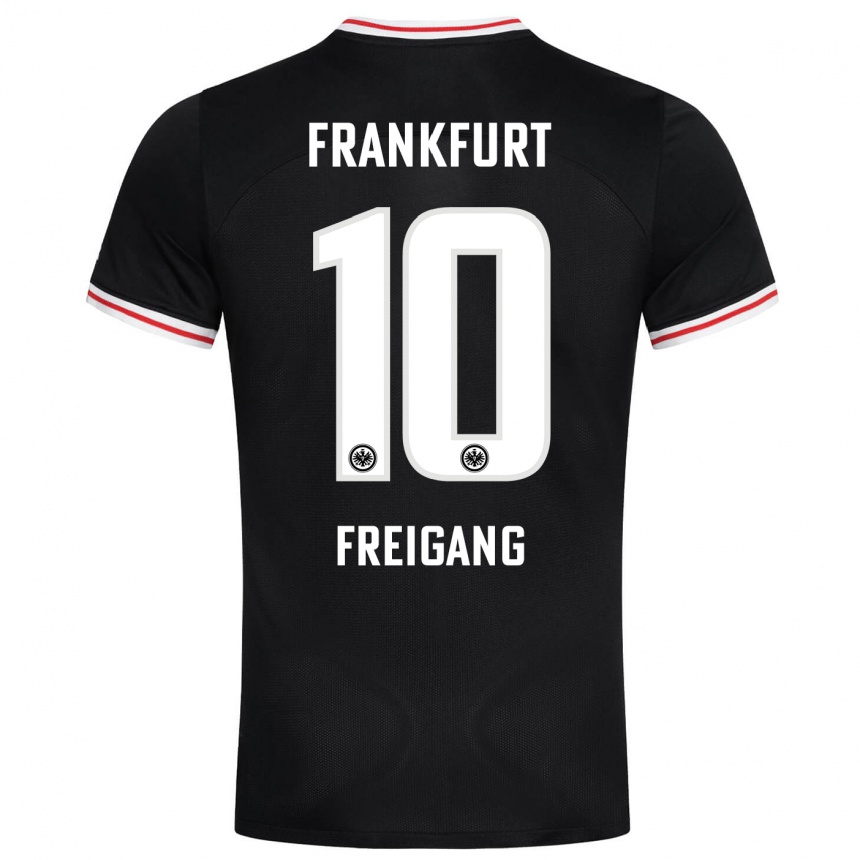 Niño Fútbol Camiseta Laura Freigang #10 Negro 2ª Equipación 2023/24 Perú