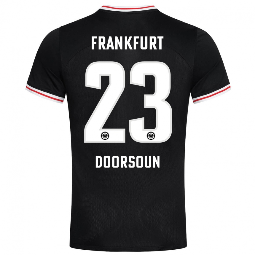 Niño Fútbol Camiseta Sara Doorsoun-Khajeh #23 Negro 2ª Equipación 2023/24 Perú