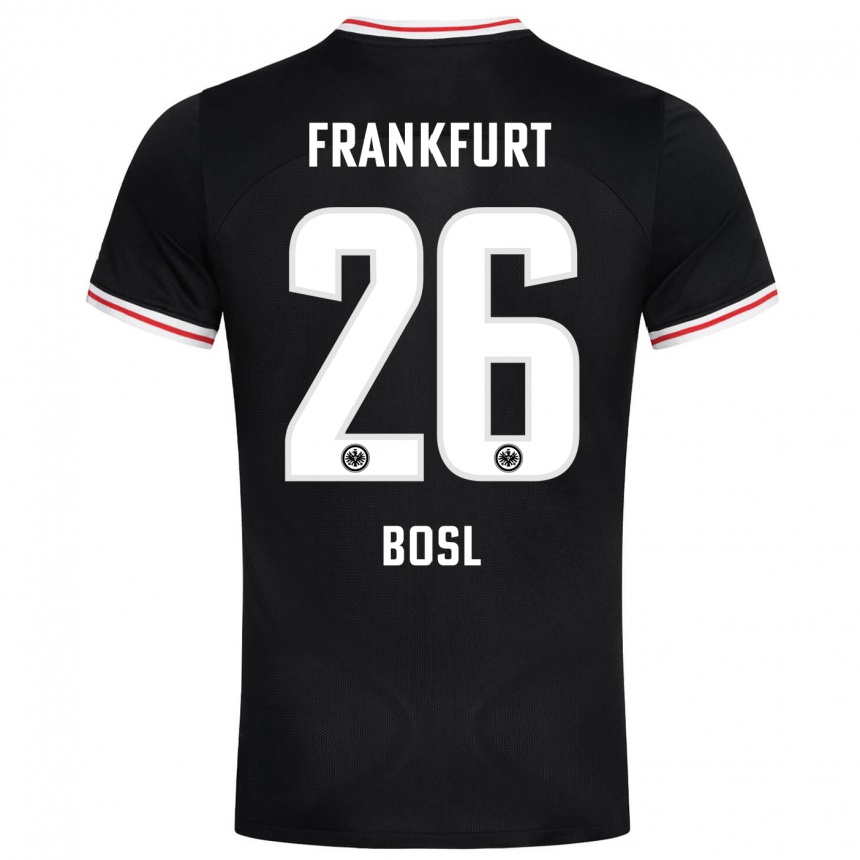 Niño Fútbol Camiseta Cara Bosl #26 Negro 2ª Equipación 2023/24 Perú