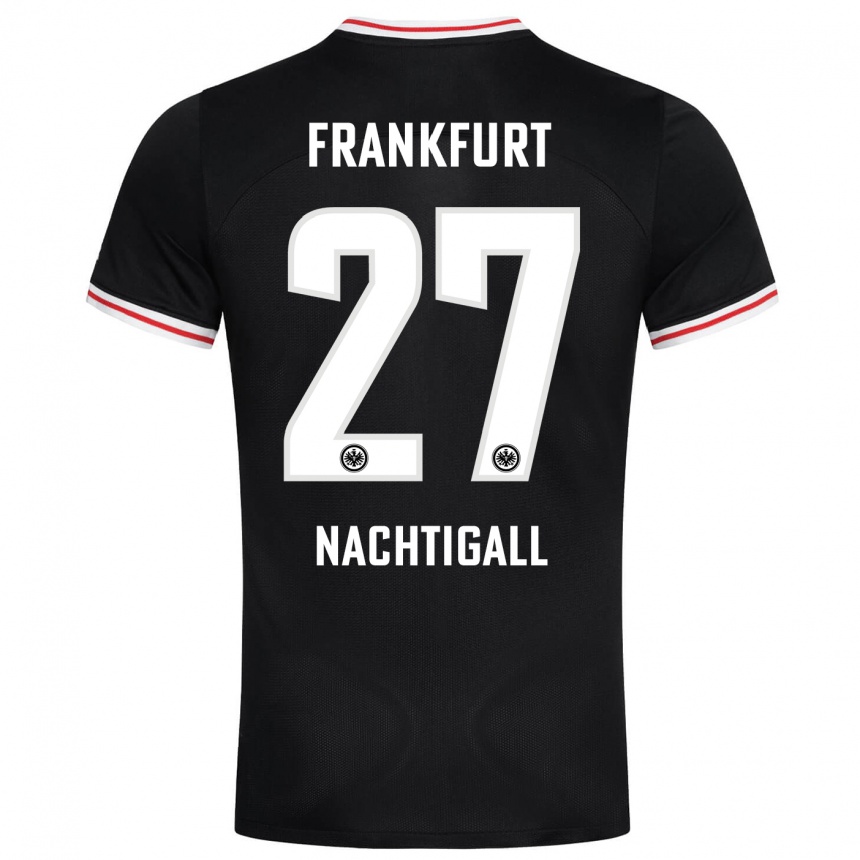 Niño Fútbol Camiseta Sophie Nachtigall #27 Negro 2ª Equipación 2023/24 Perú