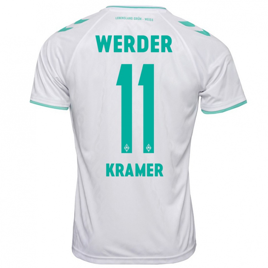 Niño Fútbol Camiseta Levi-Marinus Kramer #11 Blanco 2ª Equipación 2023/24 Perú