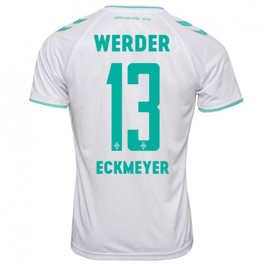 Niño Fútbol Camiseta Tjark Eckmeyer #13 Blanco 2ª Equipación 2023/24 Perú