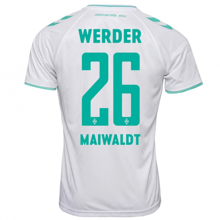 Niño Fútbol Camiseta Julius Maiwaldt #26 Blanco 2ª Equipación 2023/24 Perú