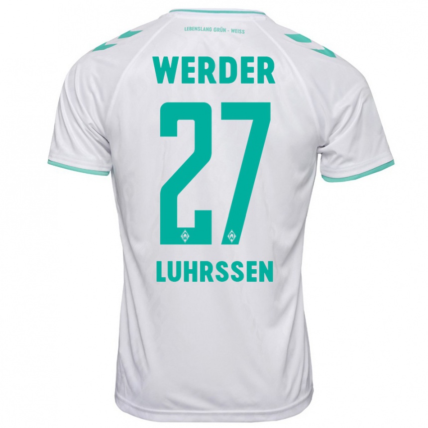 Niño Fútbol Camiseta Nina Luhrssen #27 Blanco 2ª Equipación 2023/24 Perú