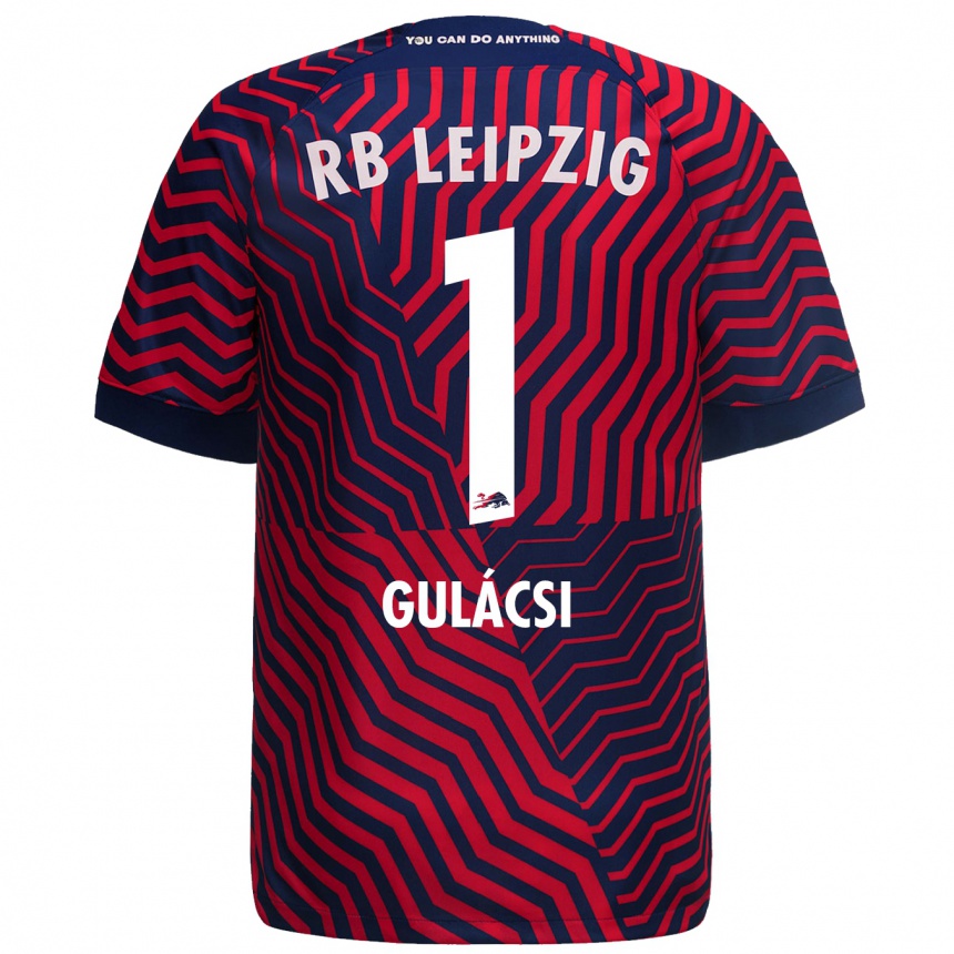 Niño Fútbol Camiseta Péter Gulácsi #1 Azul Rojo 2ª Equipación 2023/24 Perú