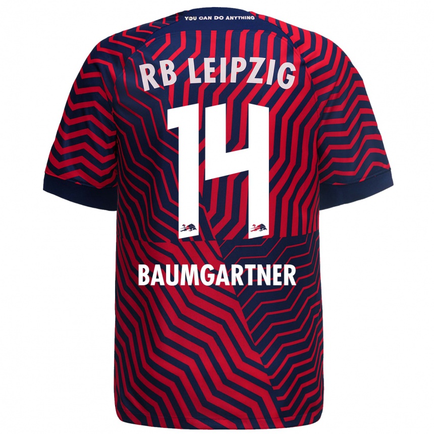 Niño Fútbol Camiseta Christoph Baumgartner #14 Azul Rojo 2ª Equipación 2023/24 Perú