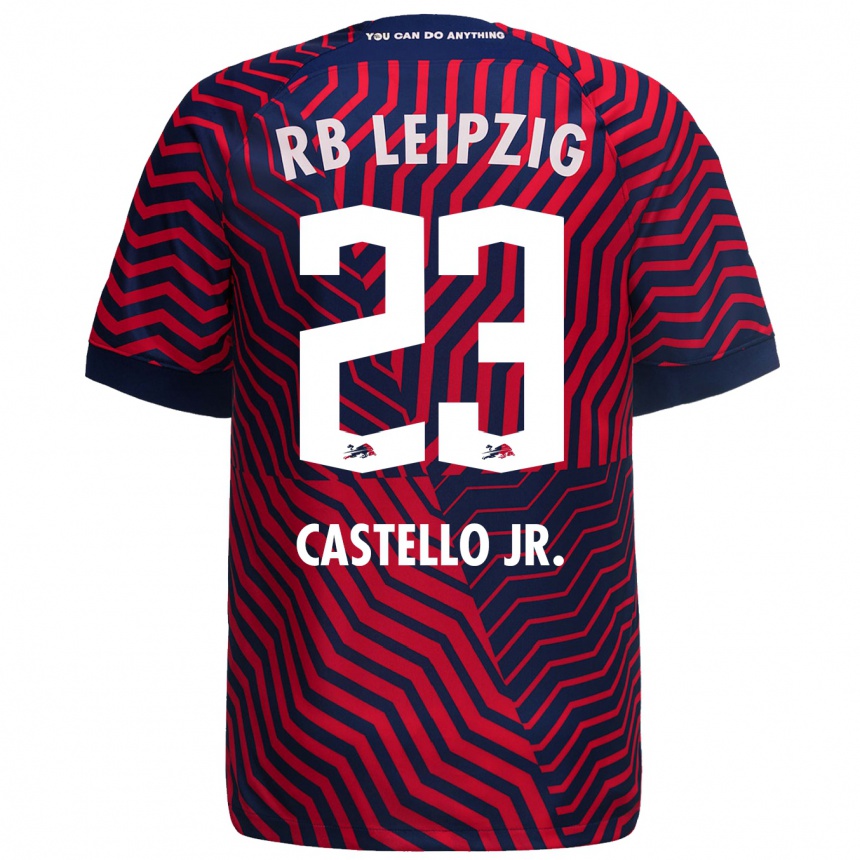 Niño Fútbol Camiseta Castello Lukeba #23 Azul Rojo 2ª Equipación 2023/24 Perú