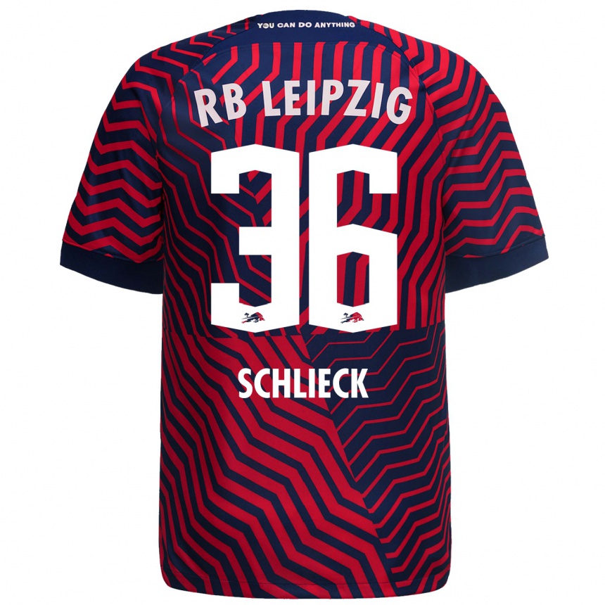 Niño Fútbol Camiseta Timo Schlieck #36 Azul Rojo 2ª Equipación 2023/24 Perú