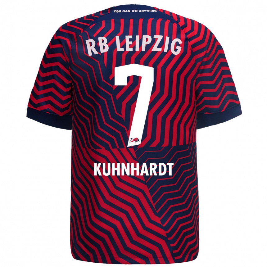 Niño Fútbol Camiseta Paul Kühnhardt #7 Azul Rojo 2ª Equipación 2023/24 Perú