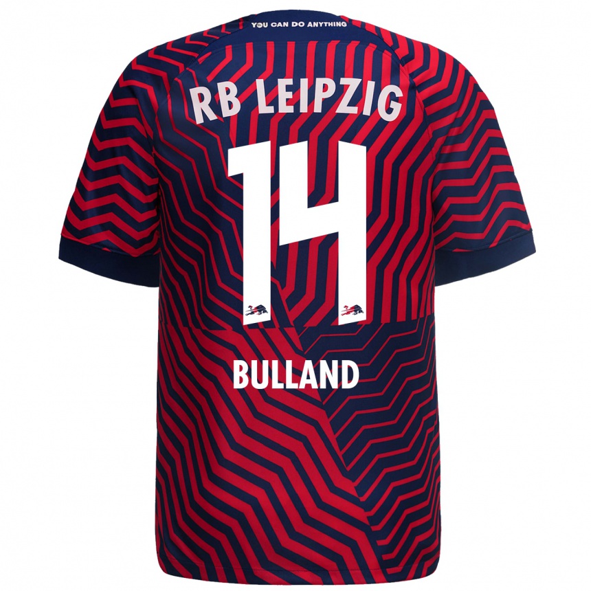 Niño Fútbol Camiseta Anton Bulland #14 Azul Rojo 2ª Equipación 2023/24 Perú