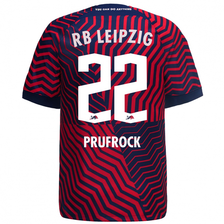 Niño Fútbol Camiseta Silas Prüfrock #22 Azul Rojo 2ª Equipación 2023/24 Perú