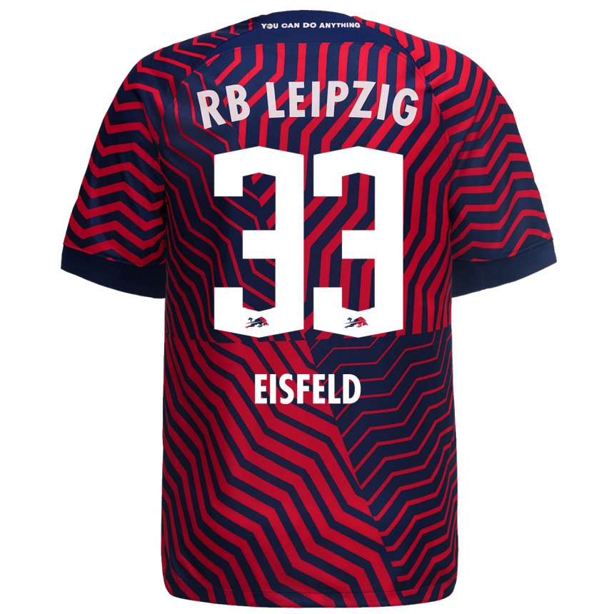 Niño Fútbol Camiseta Tom Eisfeld #33 Azul Rojo 2ª Equipación 2023/24 Perú