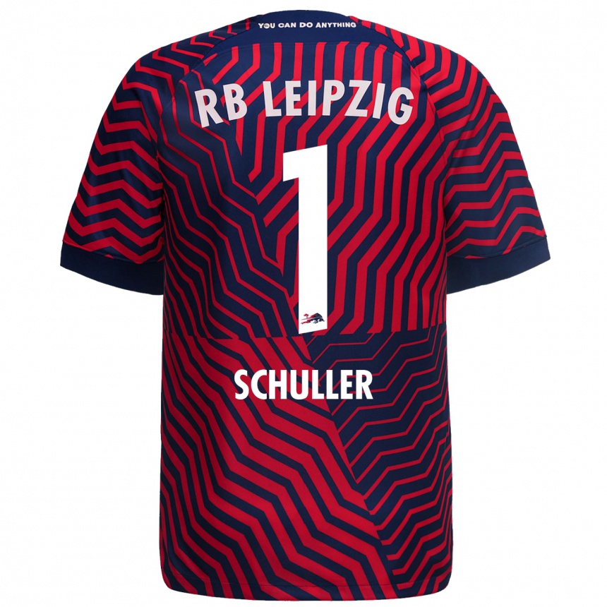 Niño Fútbol Camiseta Gina Schüller #1 Azul Rojo 2ª Equipación 2023/24 Perú