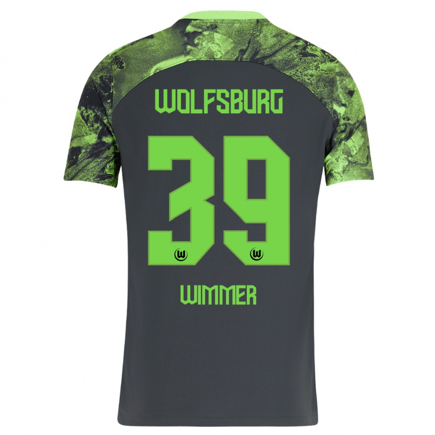 Niño Fútbol Camiseta Patrick Wimmer #39 Gris Oscuro 2ª Equipación 2023/24 Perú