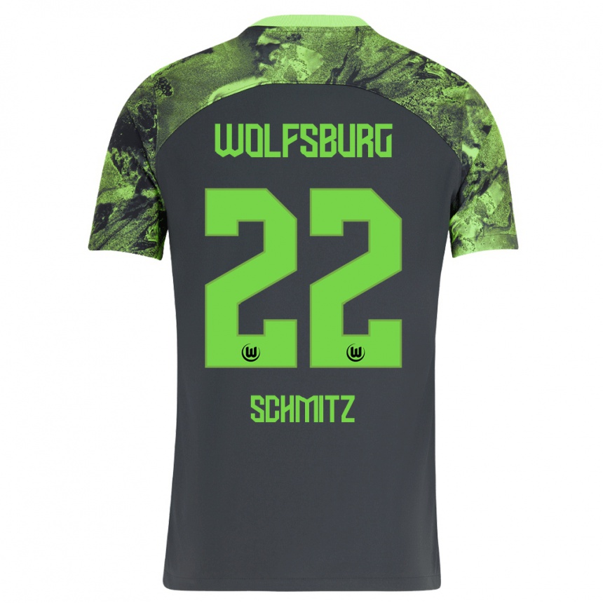 Niño Fútbol Camiseta Lisa Schmitz #22 Gris Oscuro 2ª Equipación 2023/24 Perú