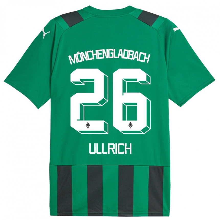 Niño Fútbol Camiseta Lukas Ullrich #26 Verde Negro 2ª Equipación 2023/24 Perú