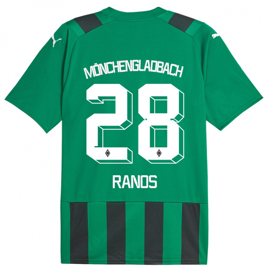 Niño Fútbol Camiseta Grant-Leon Ranos #28 Verde Negro 2ª Equipación 2023/24 Perú