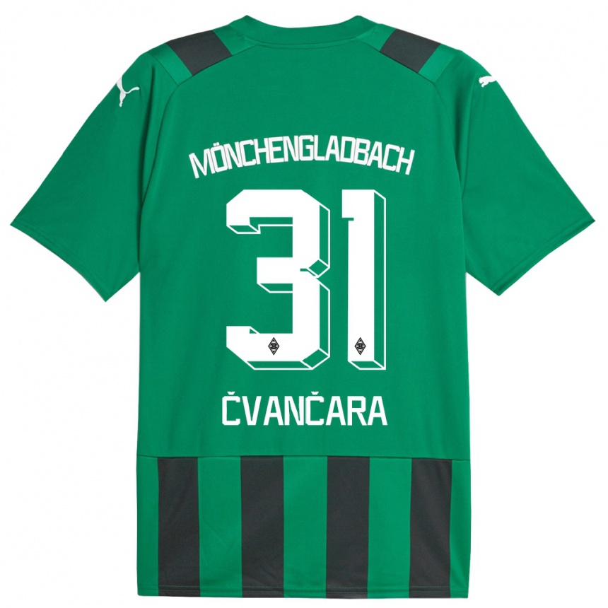 Niño Fútbol Camiseta Tomas Cvancara #31 Verde Negro 2ª Equipación 2023/24 Perú