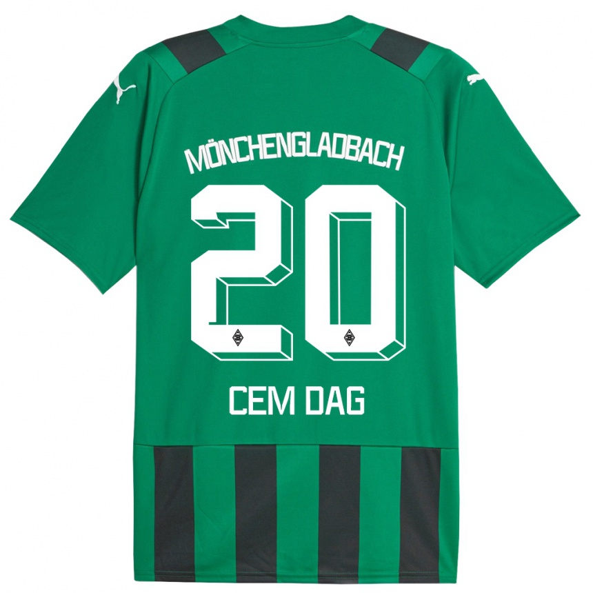 Niño Fútbol Camiseta Cem Dag #20 Verde Negro 2ª Equipación 2023/24 Perú