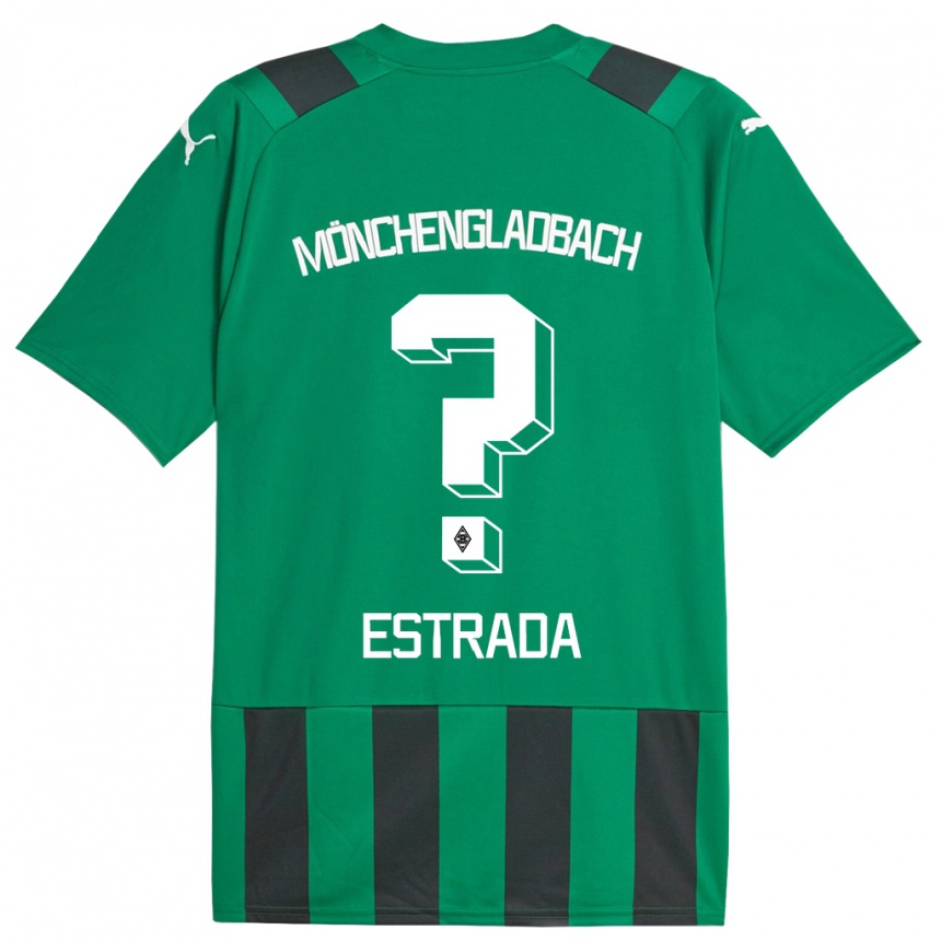 Niño Fútbol Camiseta Joshua Jong Estrada #0 Verde Negro 2ª Equipación 2023/24 Perú