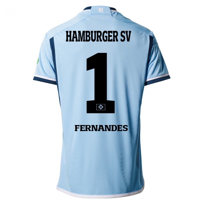 Niño Fútbol Camiseta Daniel Heuer Fernandes #1 Azul 2ª Equipación 2023/24 Perú