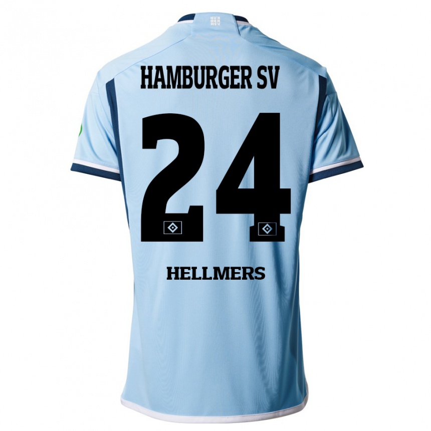 Niño Fútbol Camiseta Maximilian Hellmers #24 Azul 2ª Equipación 2023/24 Perú