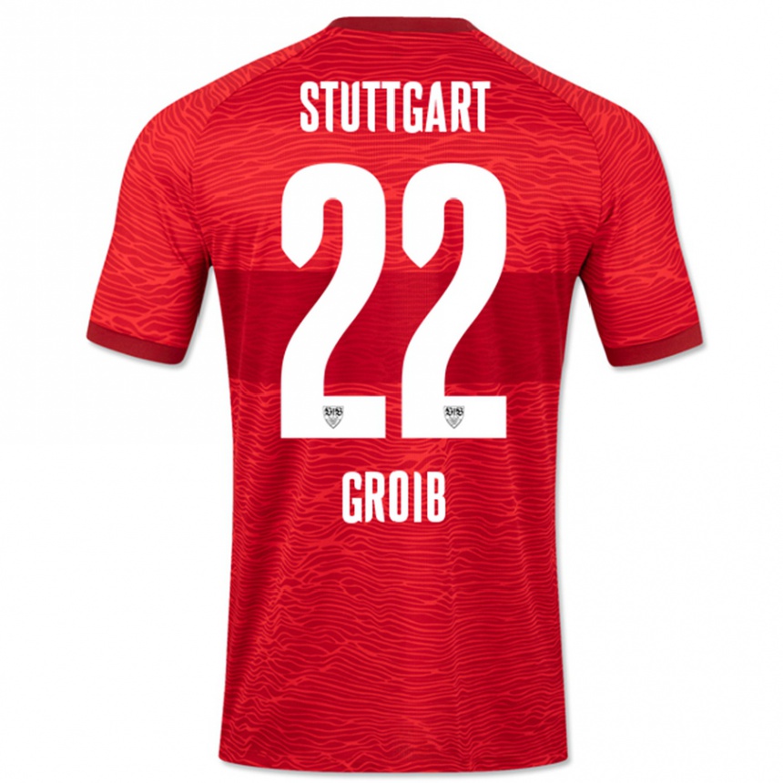 Niño Fútbol Camiseta Alexander Groiß #22 Rojo 2ª Equipación 2023/24 Perú