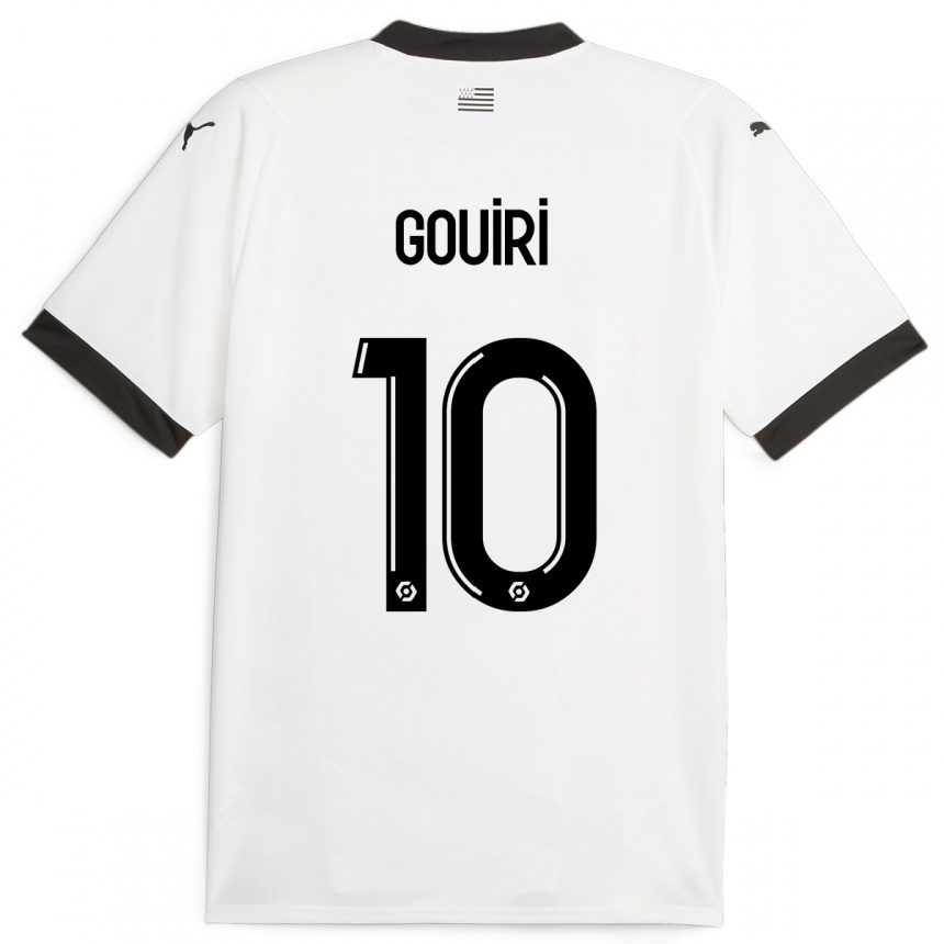 Niño Fútbol Camiseta Amine Gouiri #10 Blanco 2ª Equipación 2023/24 Perú