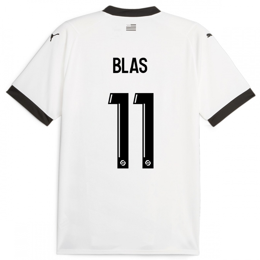 Niño Fútbol Camiseta Ludovic Blas #11 Blanco 2ª Equipación 2023/24 Perú