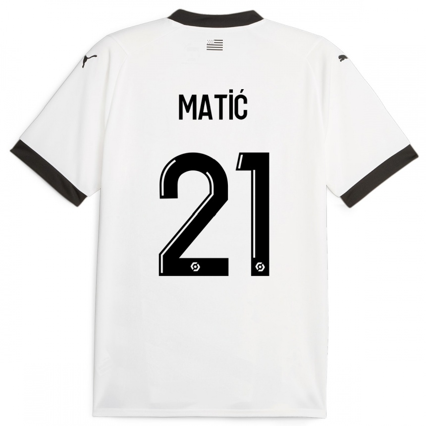 Niño Fútbol Camiseta Nemanja Matic #21 Blanco 2ª Equipación 2023/24 Perú