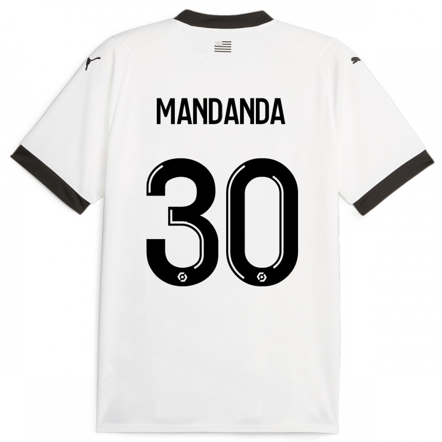 Niño Fútbol Camiseta Steve Mandanda #30 Blanco 2ª Equipación 2023/24 Perú