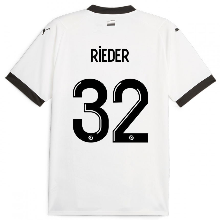 Niño Fútbol Camiseta Fabian Rieder #32 Blanco 2ª Equipación 2023/24 Perú