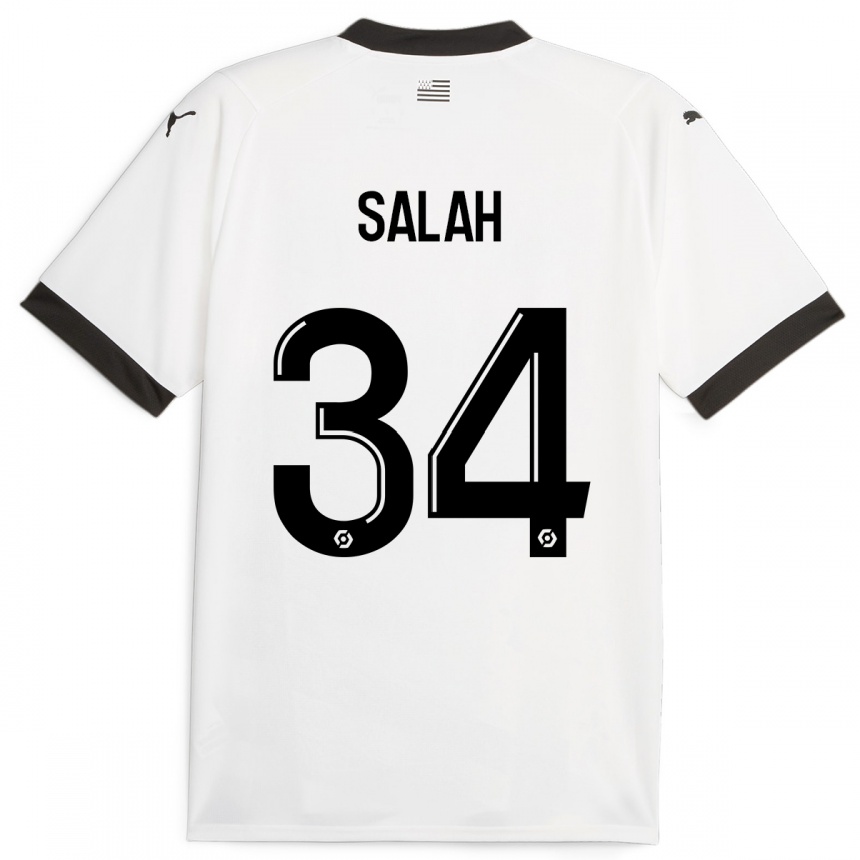 Niño Fútbol Camiseta Ibrahim Salah #34 Blanco 2ª Equipación 2023/24 Perú