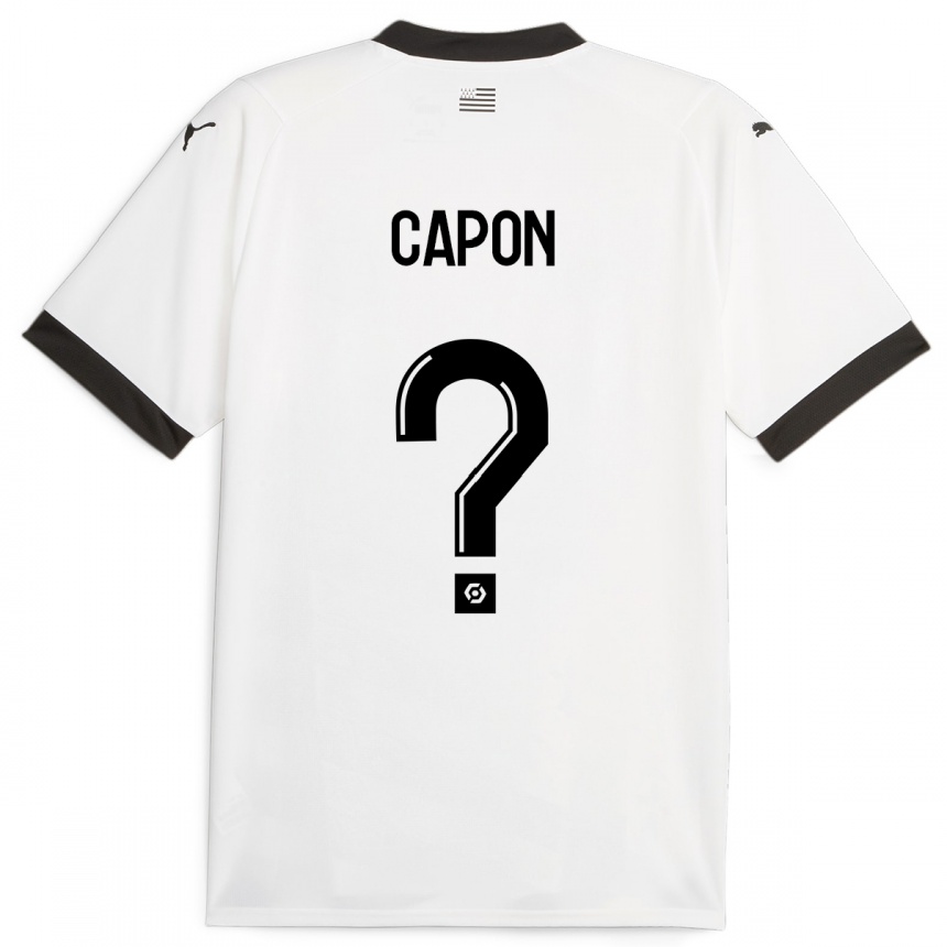 Niño Fútbol Camiseta José Capon #0 Blanco 2ª Equipación 2023/24 Perú