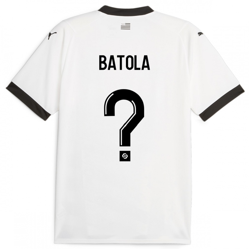 Niño Fútbol Camiseta Yann Batola #0 Blanco 2ª Equipación 2023/24 Perú