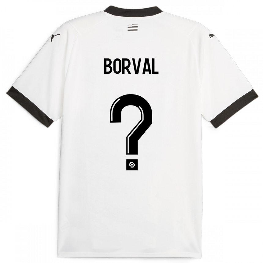 Niño Fútbol Camiseta Cyril Borval #0 Blanco 2ª Equipación 2023/24 Perú