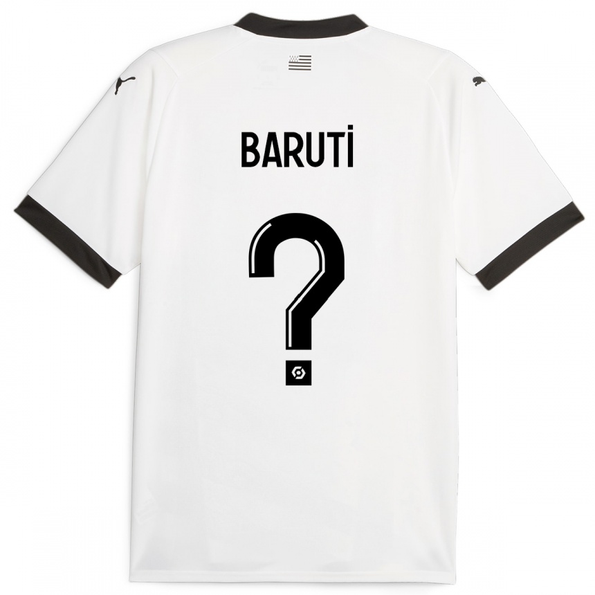 Niño Fútbol Camiseta Kelian Baruti #0 Blanco 2ª Equipación 2023/24 Perú